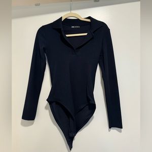 Zara navy bodysuit